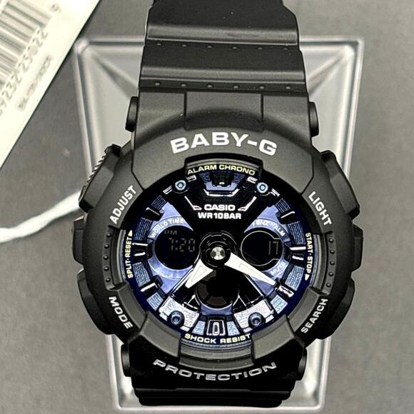 Casio Baby-G BA130-1A2 Metallic Blue Black Analog Digital Women\'s 43MM Watch NIB